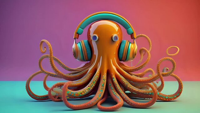 neon octopus made with generative A.I 