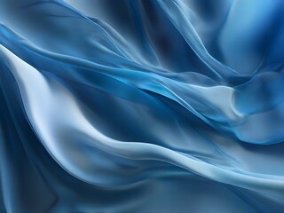 Obraz premium Abstract background of smooth flowing silk with soft wave of light blue and black colors