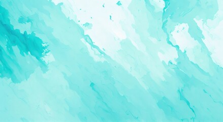 Fototapeta na wymiar Blue turquoise teal mint cyan white abstract watercolor. Colorful art background. Light pastel. Brush splash daub stain grunge. Like a dramatic sky with clouds. Or snow storm cold wind generative AI