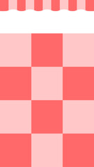 赤いシェードのかわいい背景･フレーム- カフェ･ショップ･屋外イベントのイメージ素材 - 16:9
