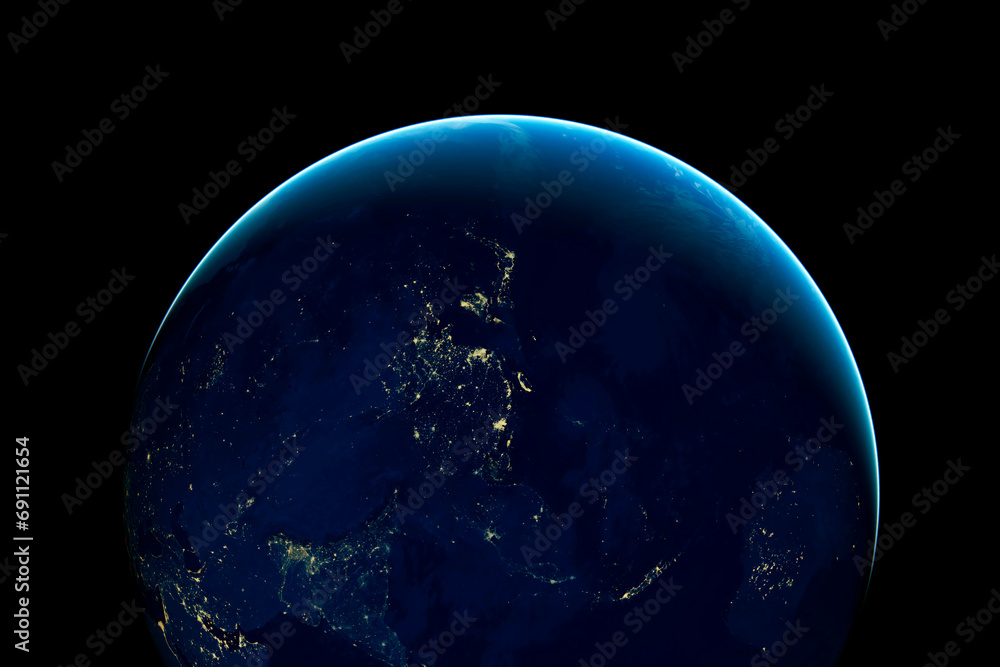 Canvas Prints planet earth on a dark background. elements of this image furnished by nasa