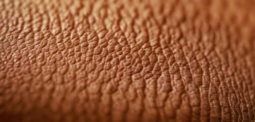  a close up of a brown leather texture with a small amount of light coming from the top of the leather.