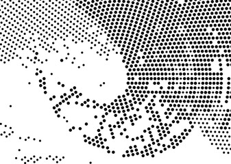 Halftone monochrome texture with dots. Minimalism. Black and white background for posters, websites, business cards, postcards, interior design