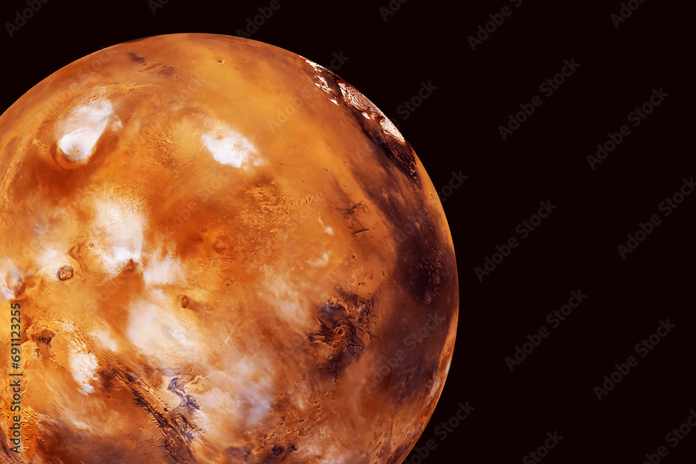 Canvas Prints planet mars on a dark background. elements of this image furnished by nasa