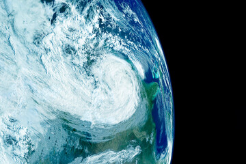 Hurricane, typhoon from space. Elements of this image furnished by NASA