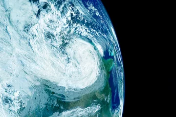 Foto op Canvas Hurricane, typhoon from space. Elements of this image furnished by NASA © Artsiom P