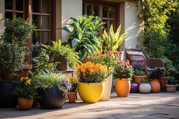 window sill garden with various plants