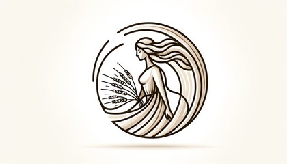 Zodiac signs, western astrology, 2D illustration of the virgo zodiac sign