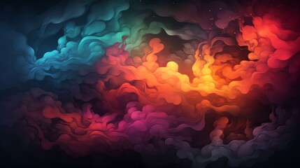 Vivid Dreamscape of Swirling Clouds