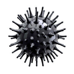 Obraz premium Black virus or atomic microorganism isolated on transparent background