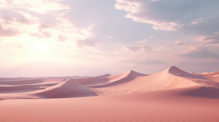 Fototapeta na wymiar Pink Sand Dunes made using Generative AI Technology