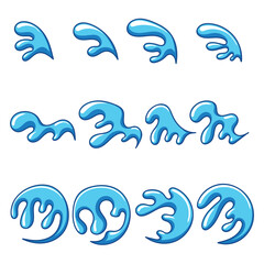 Abstract splash water element set collection for your company or brand