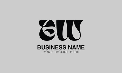 EW E ew initial logo | initial based abstract modern minimal creative logo, vector template image. luxury logotype logo, real estate homie logo. typography logo. initials logo