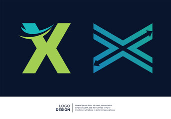 Collection of Letter X Logo designs for business finance and investment.