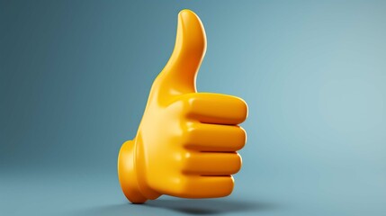 Thumbs Up Hand Emoji Icon Illustration Sign. 3D Human Gesture Vector Symbol Emoticon Design Vector Clip Art