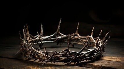 Crown of throns isolated on black background