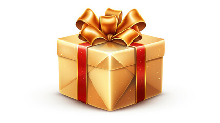 Obraz premium Christmas gift icon on white background