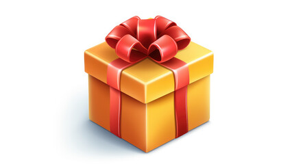 Obraz premium Christmas gift icon on white background