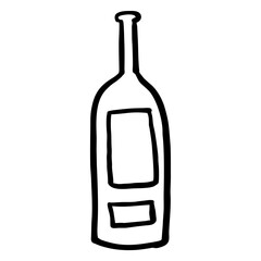 wine bottle isolated on white