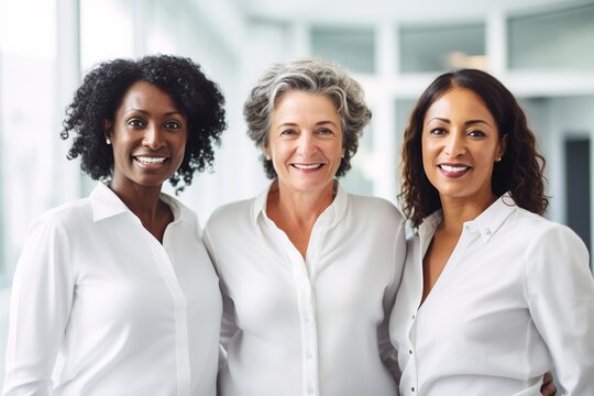business businesswoman office mature middle aged group woman portrait corporate manager  black businessperson teamwork team partner