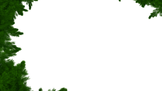  Christmas tree round border with green fir branches, isolated on transparent background. Pine, xmas evergreen plants circle frame. Vector ring string garland decor - Powered by Adobe