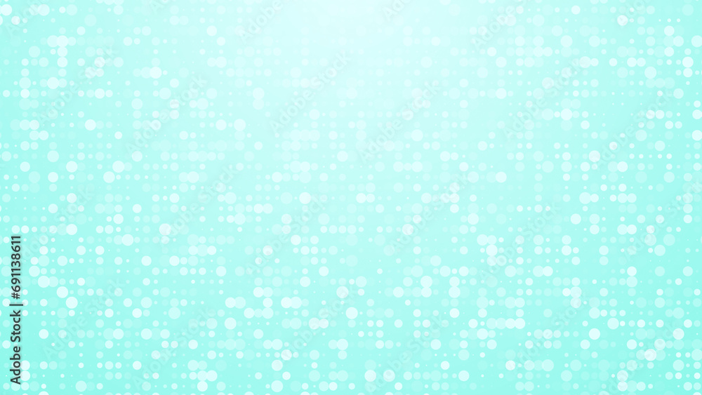 Poster dots halftone white blue and green color pattern gradient texture background.