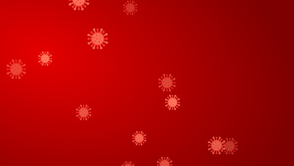 Coronavirus red pattern banner background. Abstract healthcare Illustrations concept COVID-19.