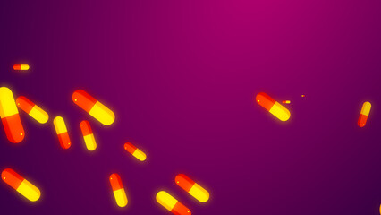Drug prescription for pills medicine capsule pattern background. Abstract healthcare technology and science medical concept.