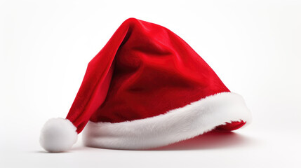 Santas hat on white background