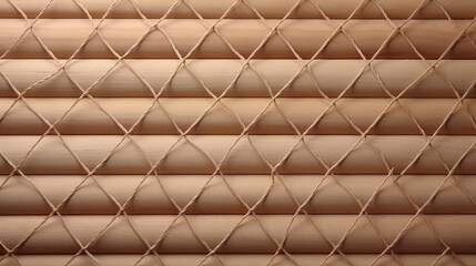 Seamless square grid wood lattice texture isolated on transparent background created with Generative Ai