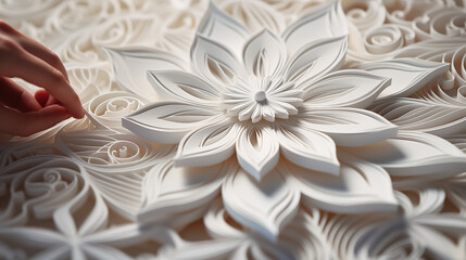 paper cut out in the shape of a flower
