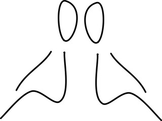 zwei Menschen figuren (beim Sitzen-R&uuml;ckseite-H&auml;nde)