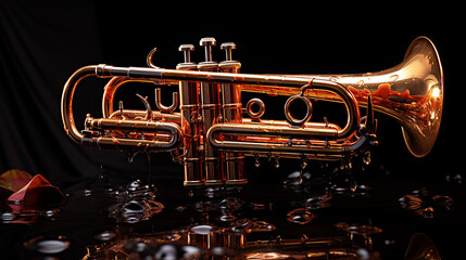3d rendered photo of musical instrument made with generative AI - obrazy, fototapety, plakaty