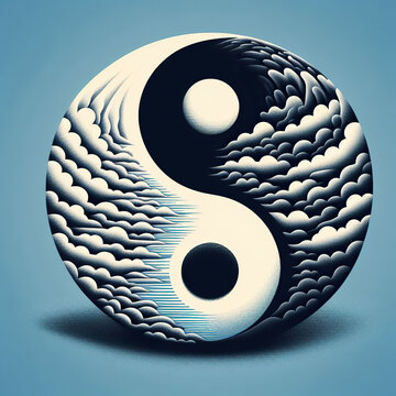 Yin and Yang, negative space juxtaposed with opposites