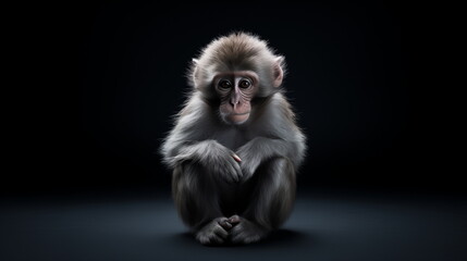 Fototapeta premium Portrait of a young monkey