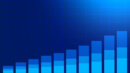 Abstract graph chart of stock market trade background.