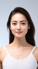 Naklejka premium A beautiful woman model face for skin care background