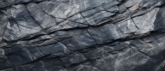 Grey rock texture background. dark grey rough mountain surface with cracks. textured white black stone background with space for design - obrazy, fototapety, plakaty
