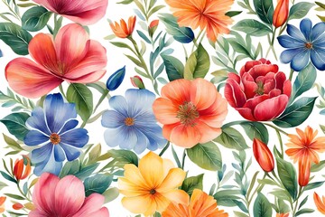 Obraz premium seamless background with flowers