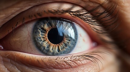 Fototapeta premium a close up of a person's eye with the iris of an eye showing the structure of the iris and the structure of the iris of the iris of the eye.