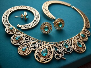 Timeless Elegance Handmade Jewelry Collection for Effortless Style. AI Generated.