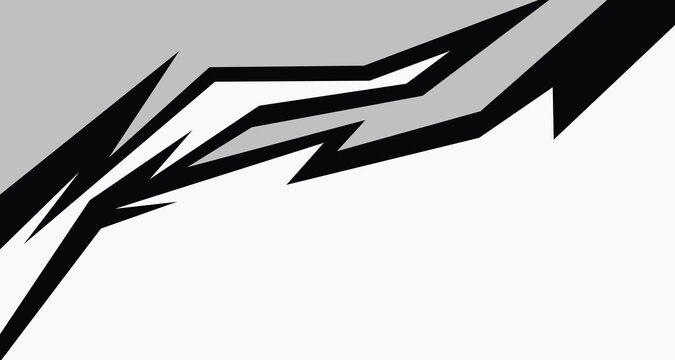 Two side background separated with spikes line pattern