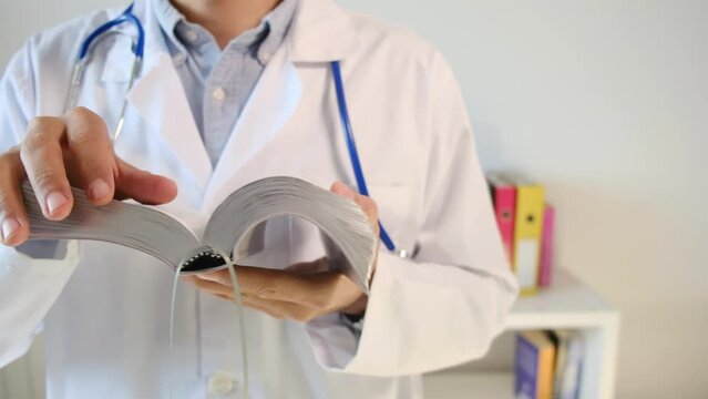 Journey into a profound exploration of healthcare ethics as a diverse doctor, be it Latino, Afro-American, or Caucasian, reads the Bible. Witness the delicate dance between science, religion, personal
