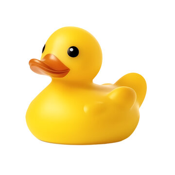 Rubber duck isolated on transparent background