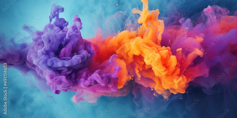 Poster a close-up view of a purple and orange substance. this image can be used for various purposes