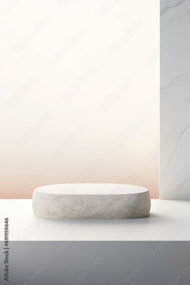 Aufkleber A round object sitting on top of a white table. Suitable for various uses
