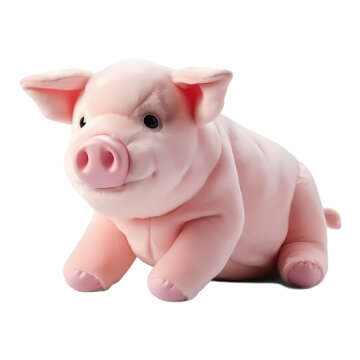 Toy pig isolated on transparent background