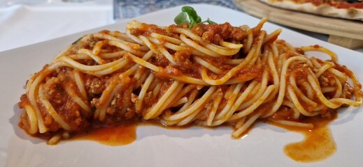 Espaguetis sin gluten para celiacos en primer plano