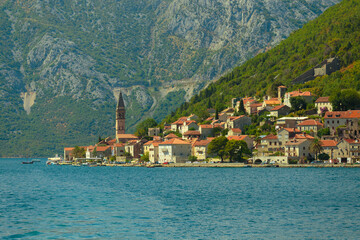 Perast town in the Bay of Kotor