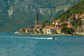 Perast town in the Bay of Kotor